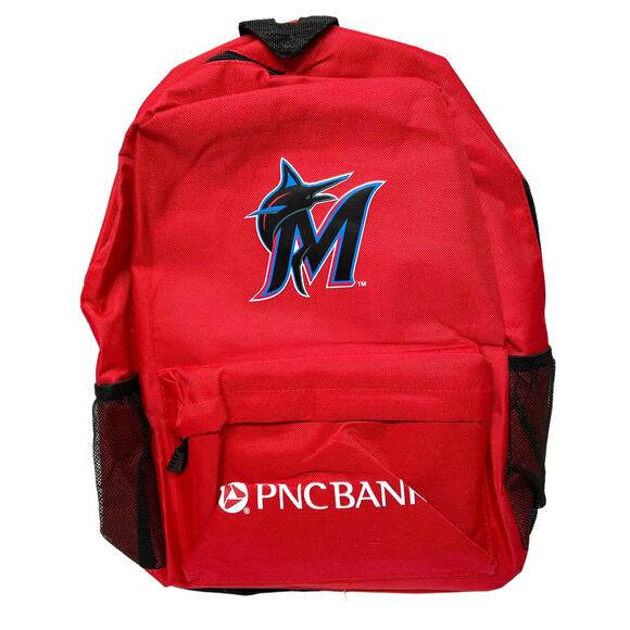 Florida Marlins Baseball Red Promotional Giveaway Bookbag Backpack - Picture 1 of 2